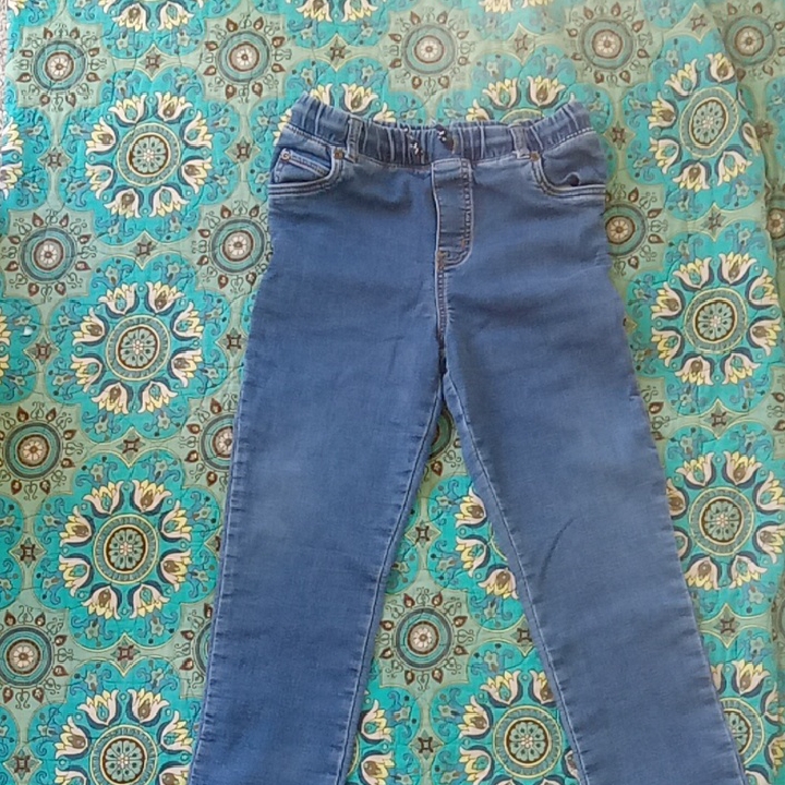 Carter's Girls Blue Stretch Denim Pull-On Pants